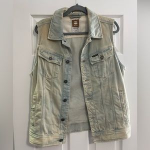 G star distressed denim vest